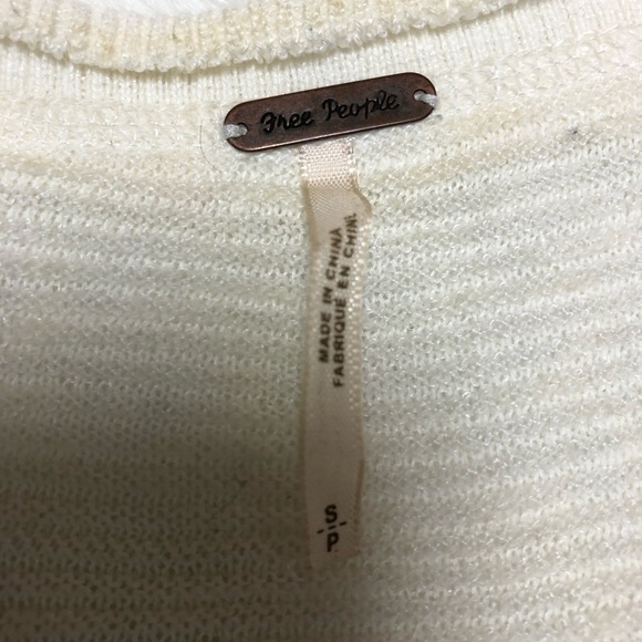 FREE PEOPLE LINEN BLEND LIGHTWEIGHT SLOUCHY FIT HIGH/LOW SWEATER - Picture 4 of 7